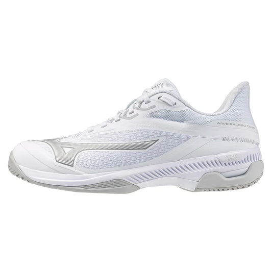 Women's Wave Exceed Court AC Tennis Shoes White and Ultimate Grey