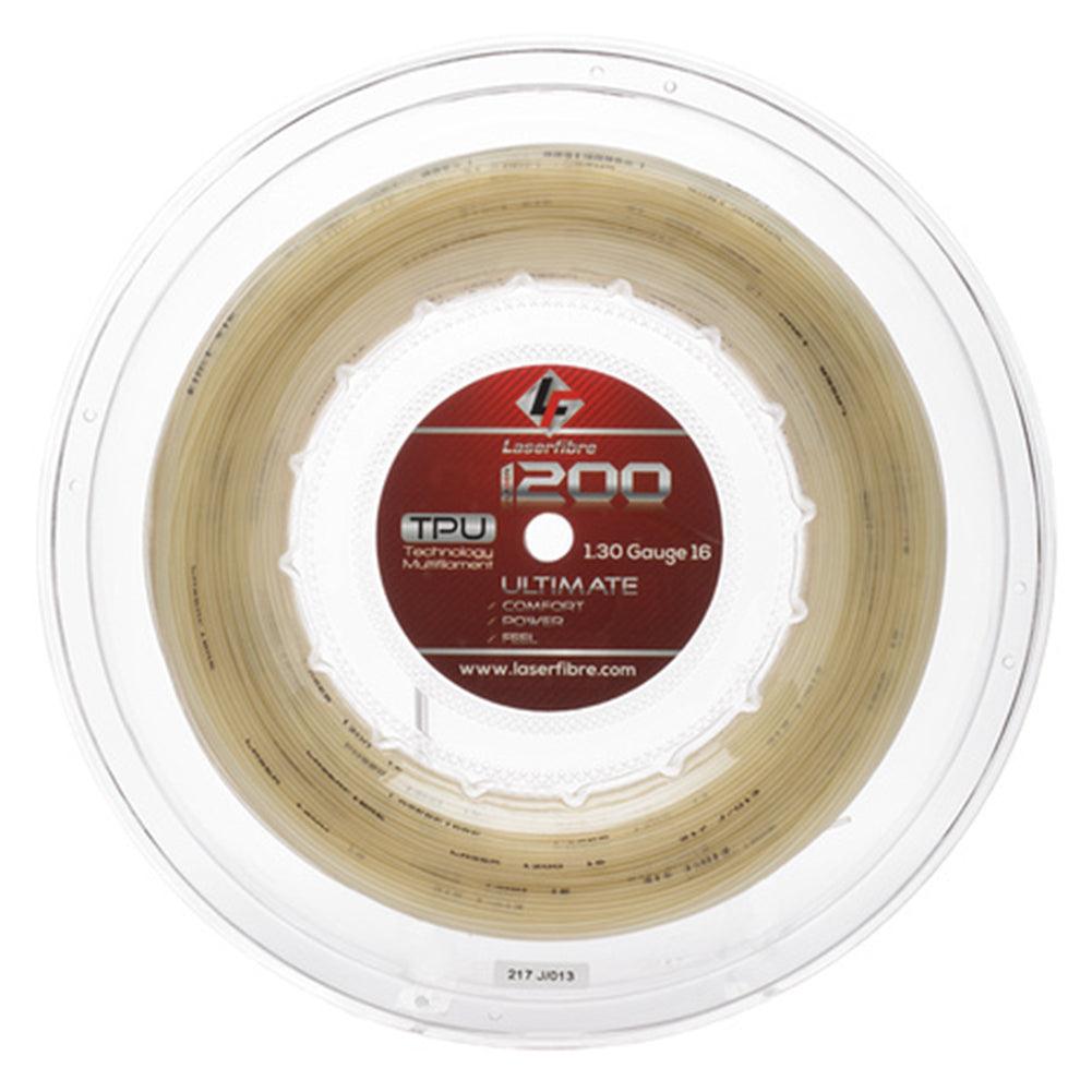 White - Laser 1200 Tennis String Reel Natural