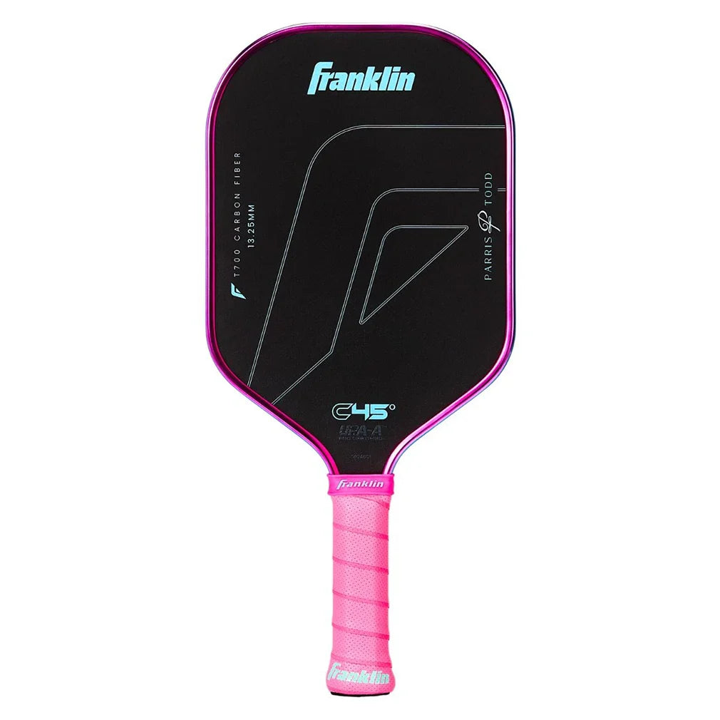 Parris Todd C45 13.25mm Pickleball Paddle Hot Pink and Surf Blue