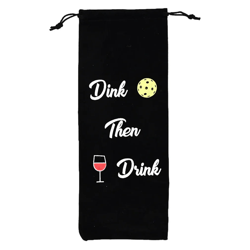 Reusable Wine Bottle Gift Bag Pickleball