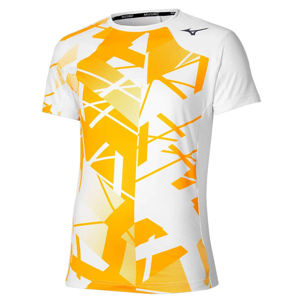 Men's Shadow Graphic Tennis Top White Citrus