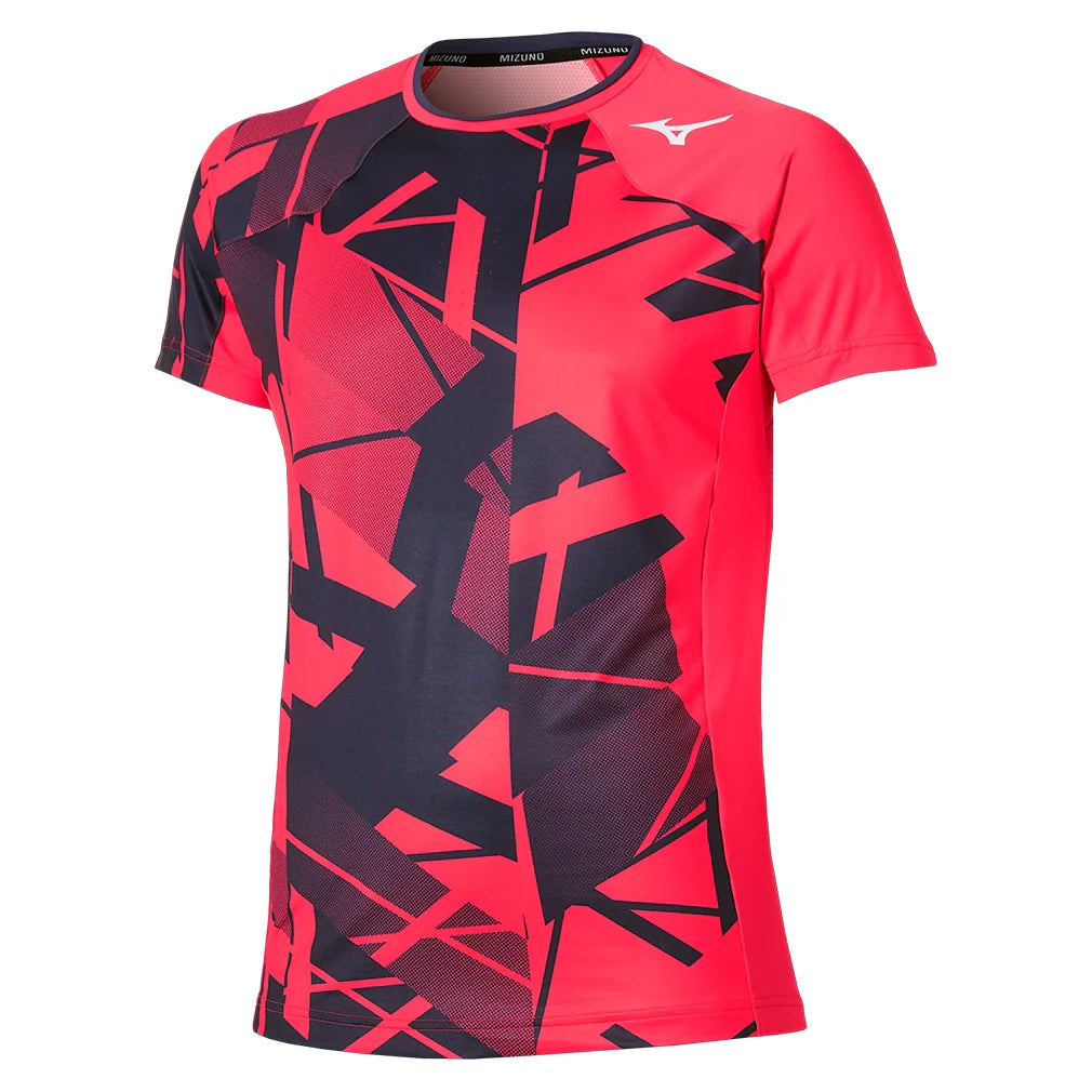 Men's Shadow Graphic Tennis Top Vibrant Red