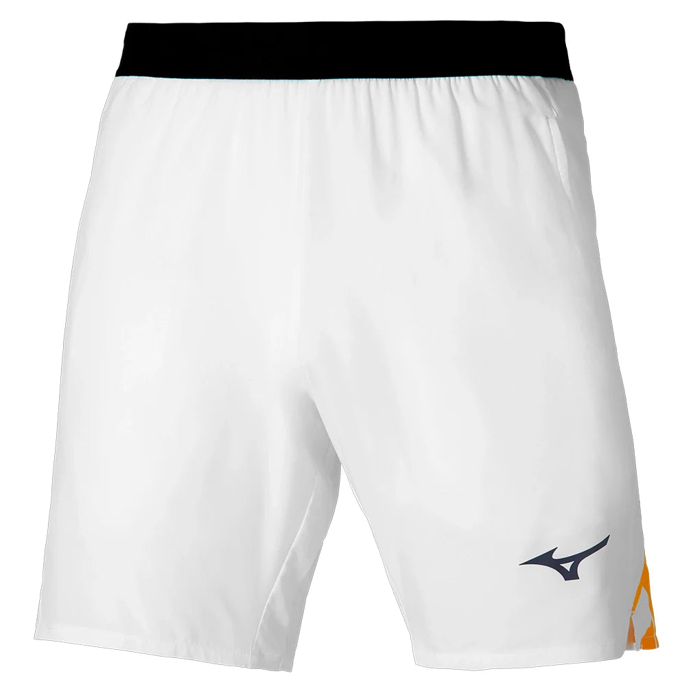 Men's 8 Inch Amplify Tennis Short White Citrus