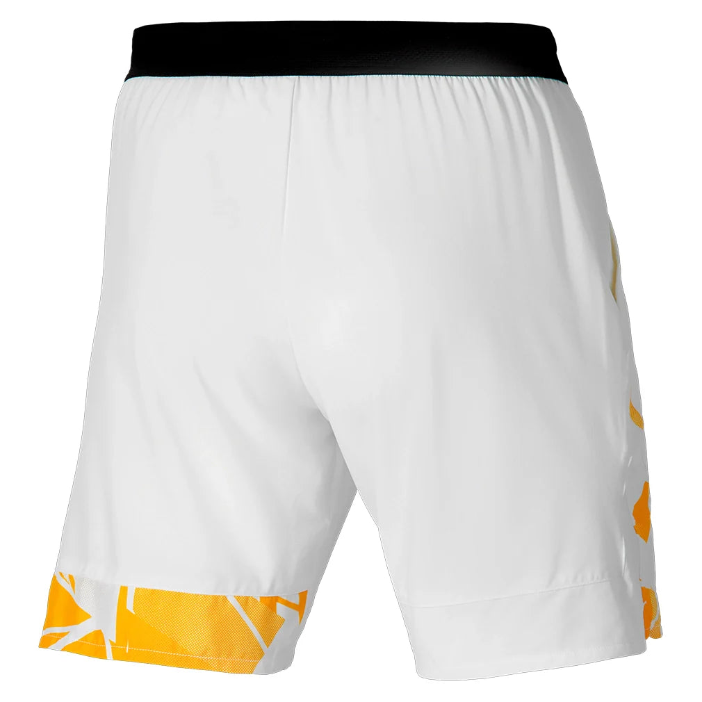 Men's 8 Inch Amplify Tennis Short White Citrus