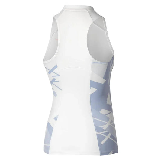 Women's Printed Tennis Tank White