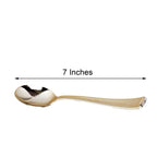 25-Pack Plastic Spoons Metallic Gold Classic Heavy Duty - Premium Disposable Cutlery 7"
