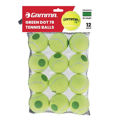 78 Green Dot Tournament Ball 12pk - Bell Racket Store
