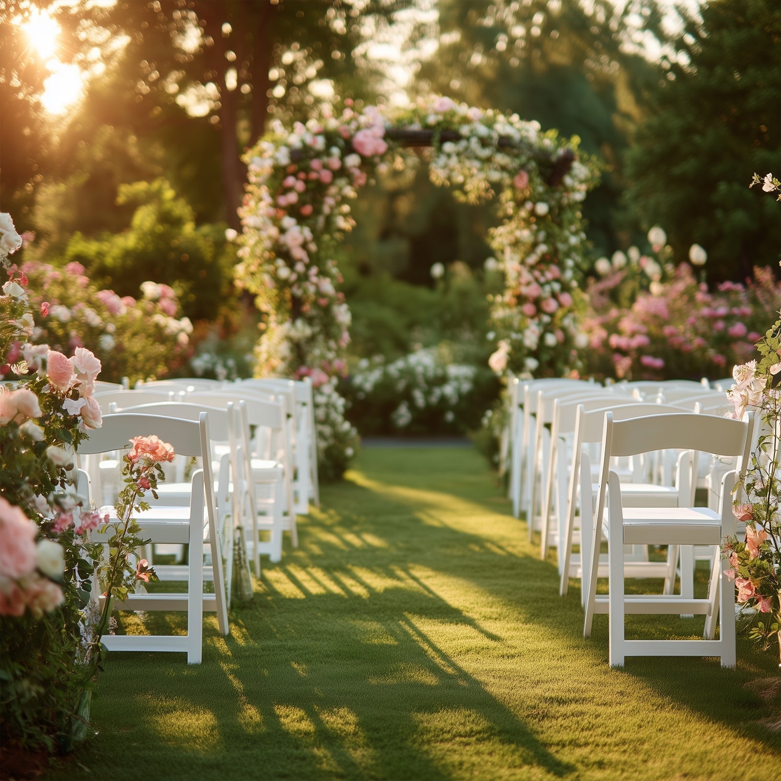 8 - Pack Resin Chairs with Vinyl Padded Seat for Folding Use White â€“ Stylish Design for Indoor or Outdoor Weddings & Gatherings - Bell Racket Store