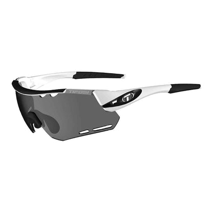 Alliant Sunglasses White and Black with Smoke Lenses