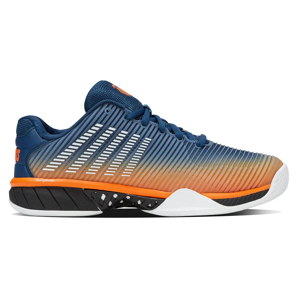 Juniors' Hypercourt Express 2 Tennis Shoes Blue Opal and Black