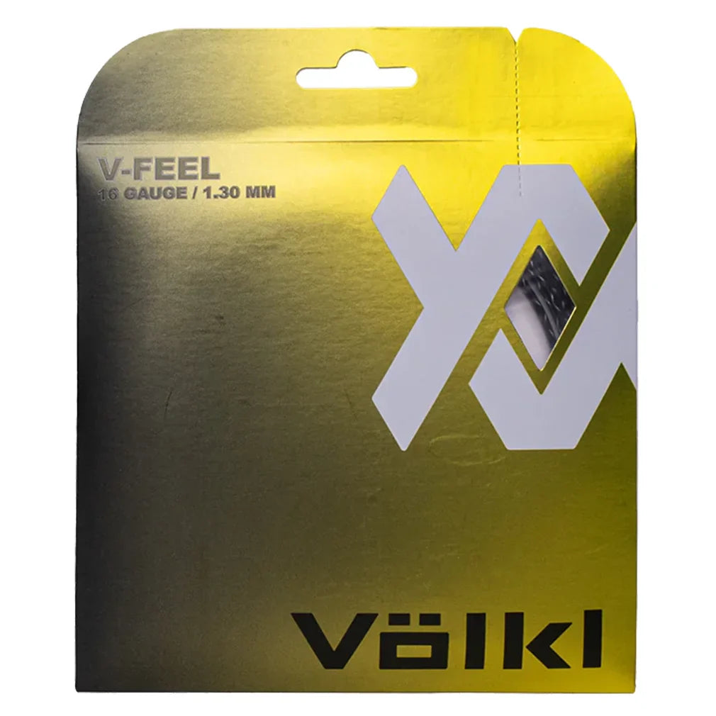 V-Feel Black Silver Spiral 16G Tennis String