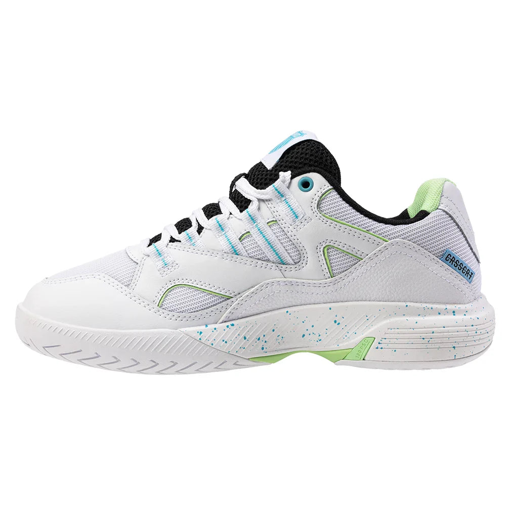 Women's Tura Team Pickleball Shoes White and Paradise Green