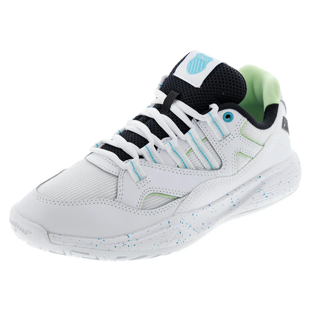 Women's Tura Team Pickleball Shoes White and Paradise Green