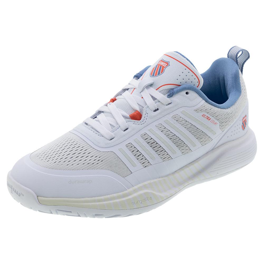 Women's Ultra Court Pickleball Shoes White and Faded Denim