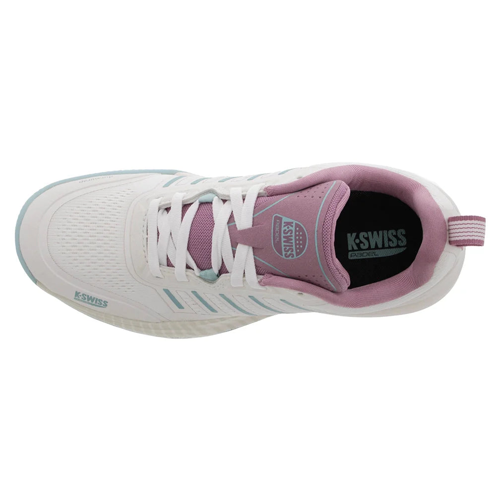 Women's Ultra Court Padel Shoes White and Lilas