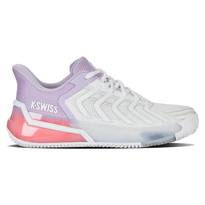 Women's Ultrashot 4 Clay Tennis Shoes White and Orchid Petal