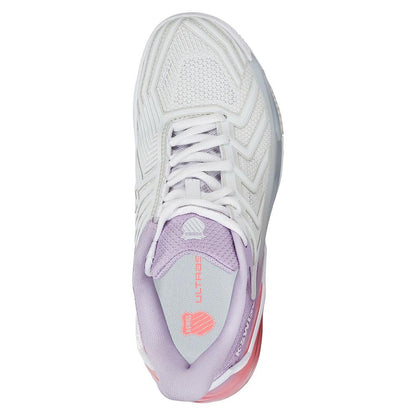 Women's Ultrashot 4 Clay Tennis Shoes White and Orchid Petal
