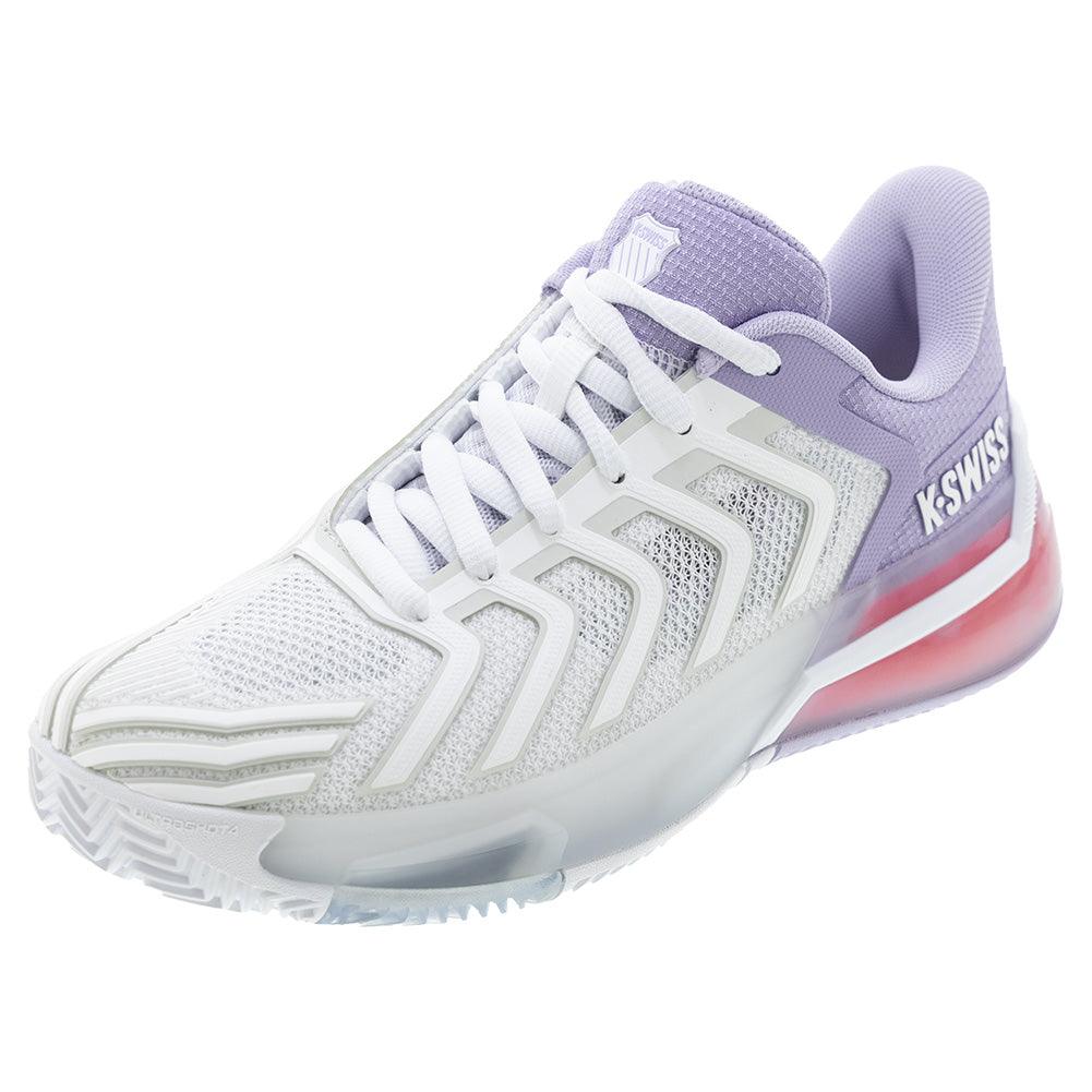 Women's Ultrashot 4 Clay Tennis Shoes White and Orchid Petal