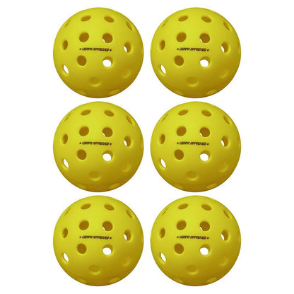 Pure 2 Outdoor Pickleballs Yellow 6-Pack
