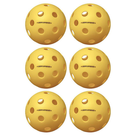 Fuse Indoor Pickleballs Yellow 6-Pack