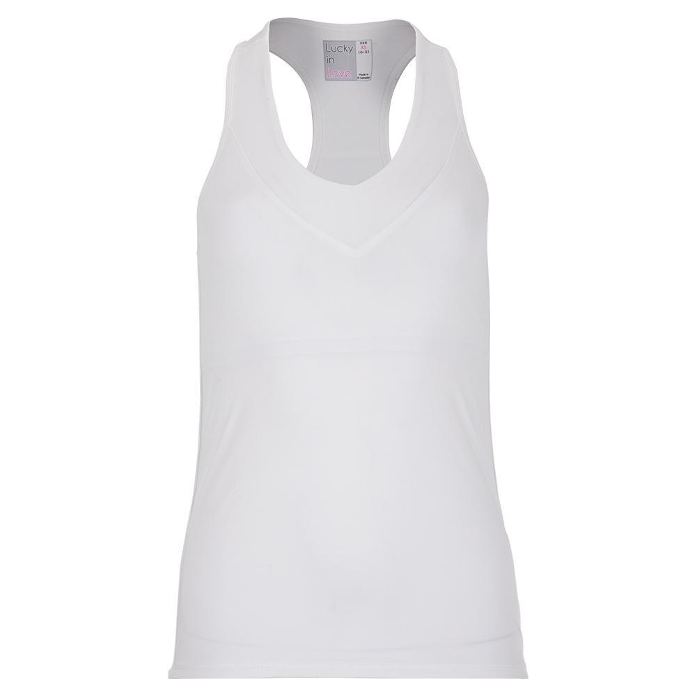 Women's V-Neck Tennis Tank with Bra