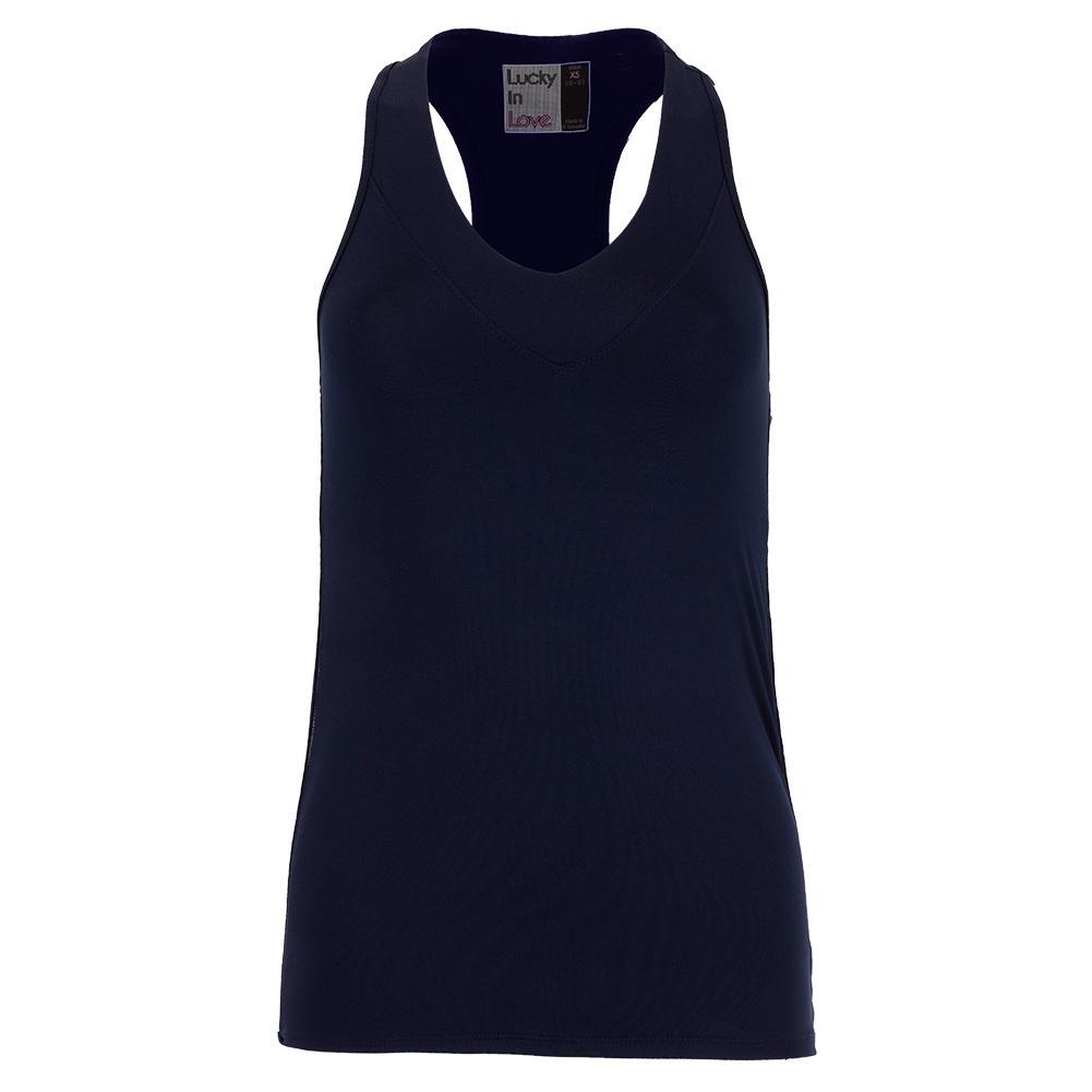 Women's V-Neck Tennis Tank with Bra