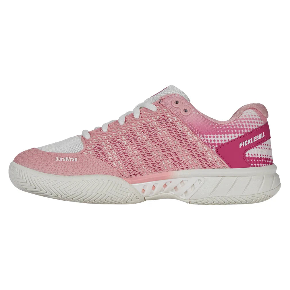 Women's Express Light Pickleball Shoes Raspberry Sorbet and Cloud Dancer