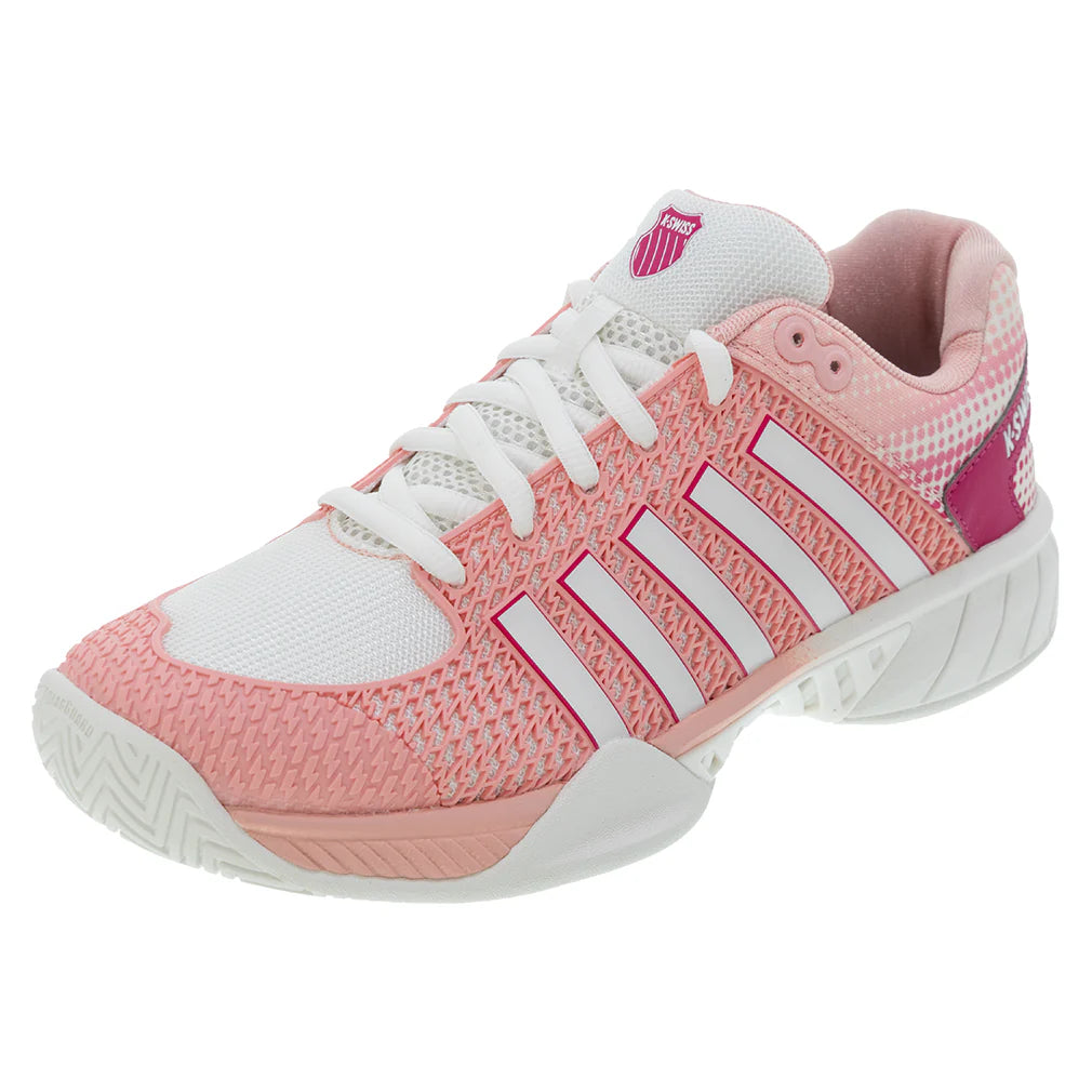 Women's Express Light Pickleball Shoes Raspberry Sorbet and Cloud Dancer