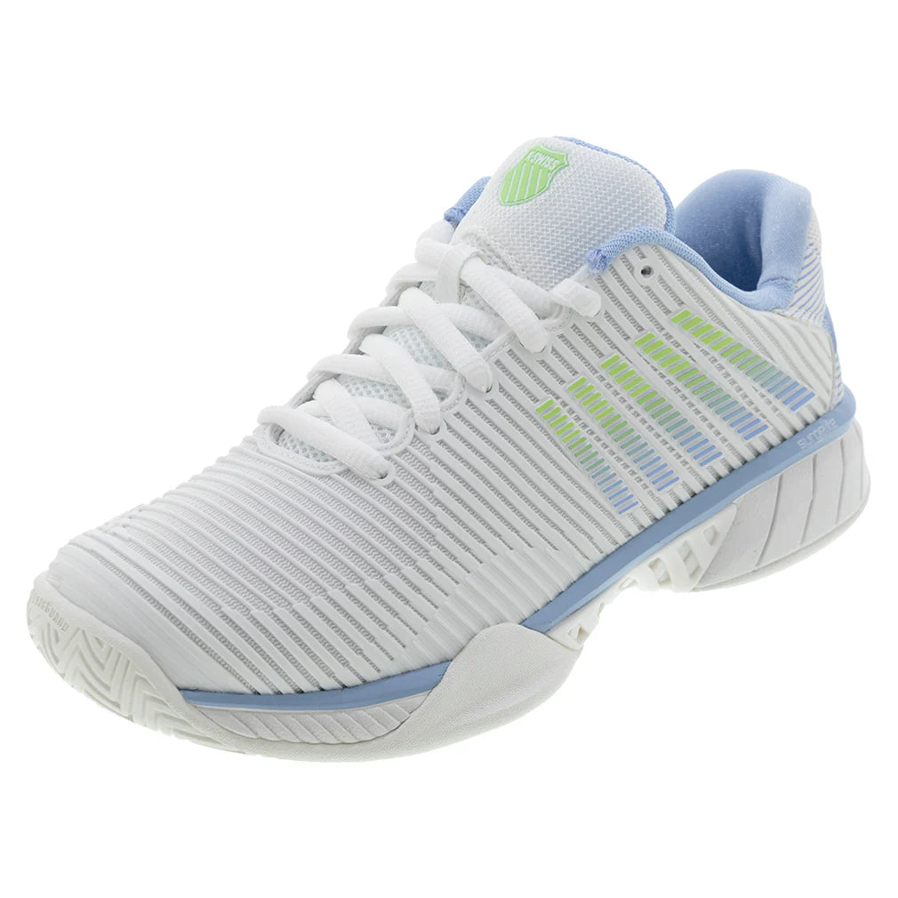 Women's Hypercourt Express 2 Tennis Shoes Lucent White and Dutch Canal