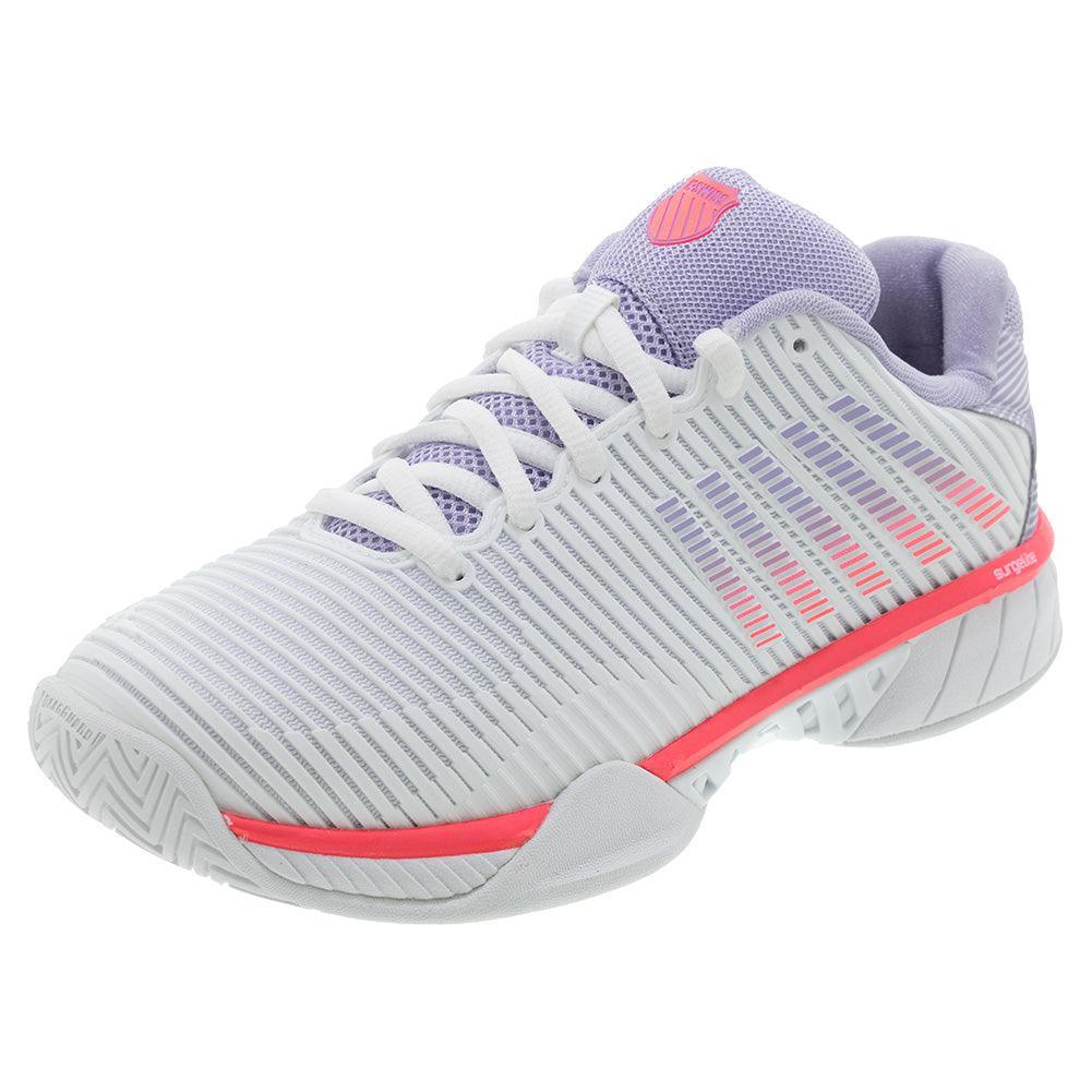 Women's Hypercourt Express 2 Tennis Shoes White and Orchid Petal