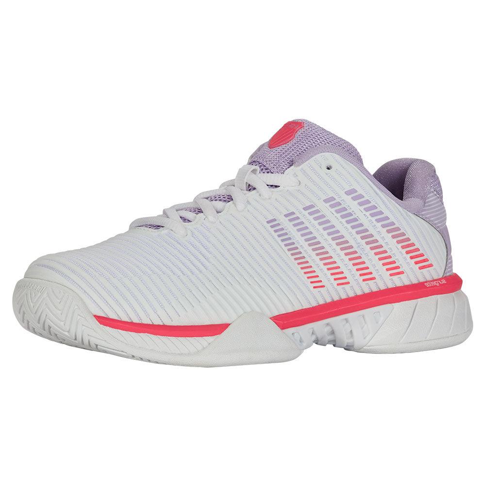 Women's Hypercourt Express 2 Tennis Shoes White and Orchid Petal