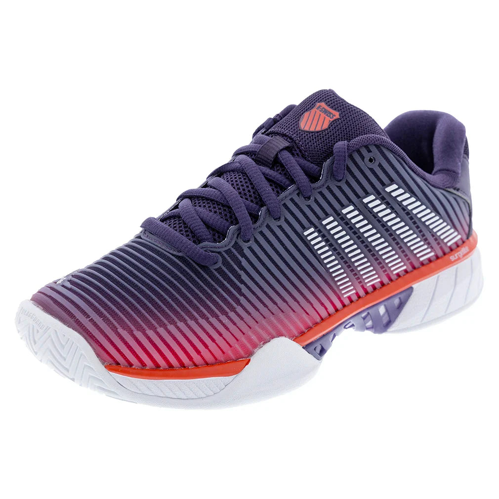 Women's Hypercourt Express 2 Tennis Shoes Purple Plumeria and White