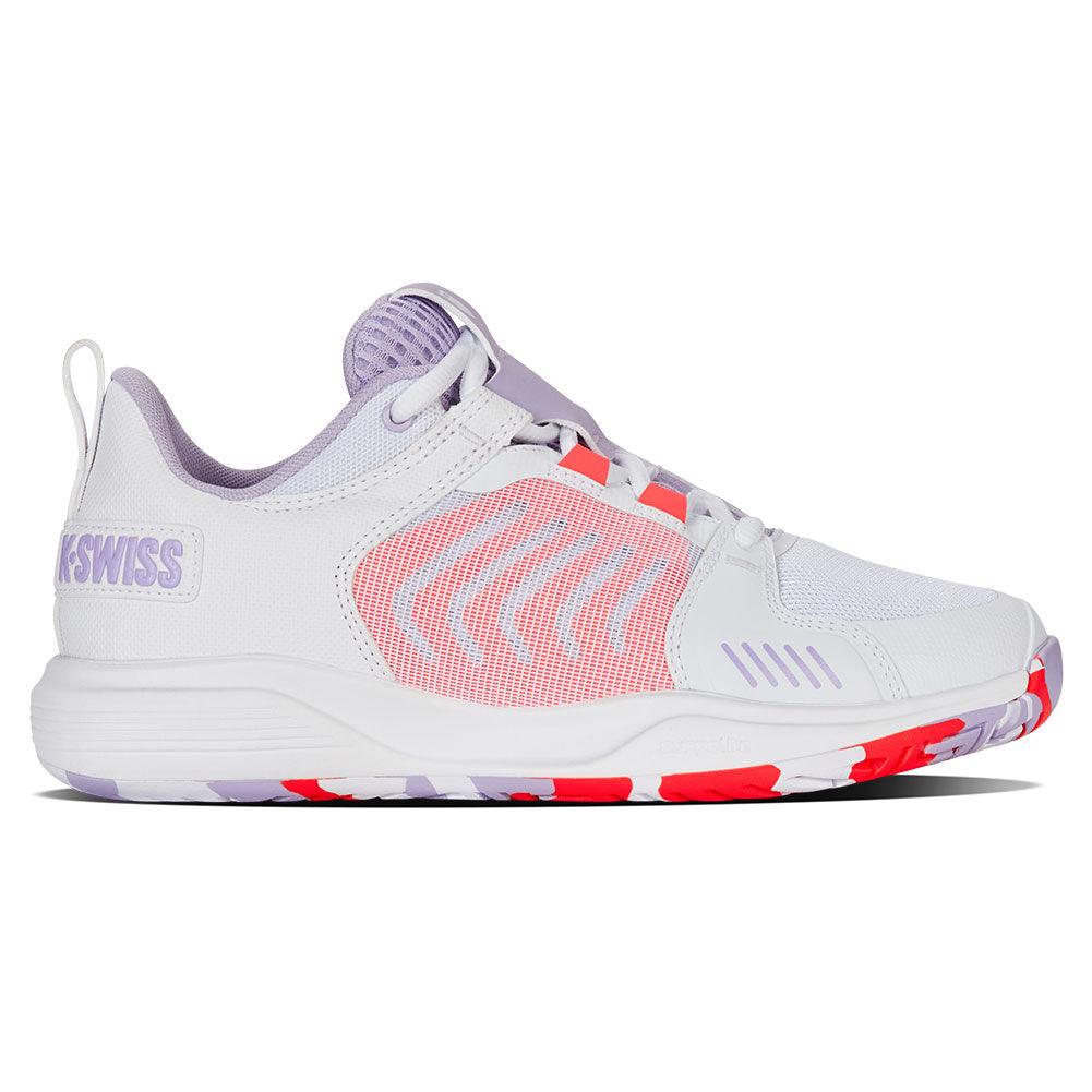 Women's Ultrashot Team Tennis Shoes White and Orchid Petal