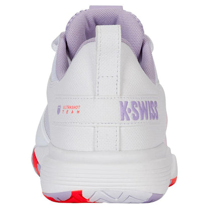 Women's Ultrashot Team Tennis Shoes White and Orchid Petal