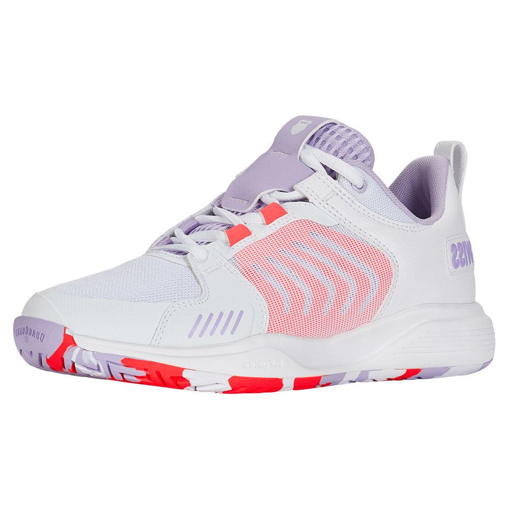Women's Ultrashot Team Tennis Shoes White and Orchid Petal