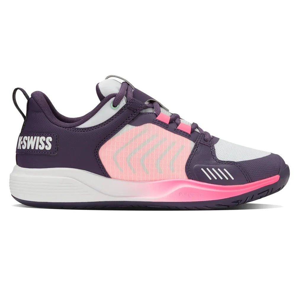 Women's Ultrashot Team Tennis Shoes Purple Plumeria and White
