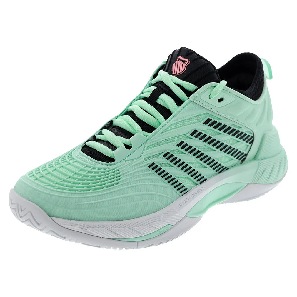 Women's Hypercourt Supreme 2 Tennis Shoes Neon Mint and Black