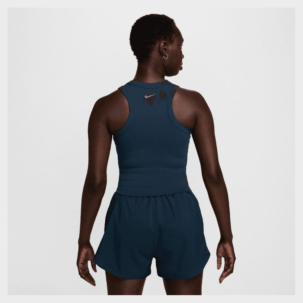 Women's One Fitted Dri-FIT Cropped Tank Top Armory Navy