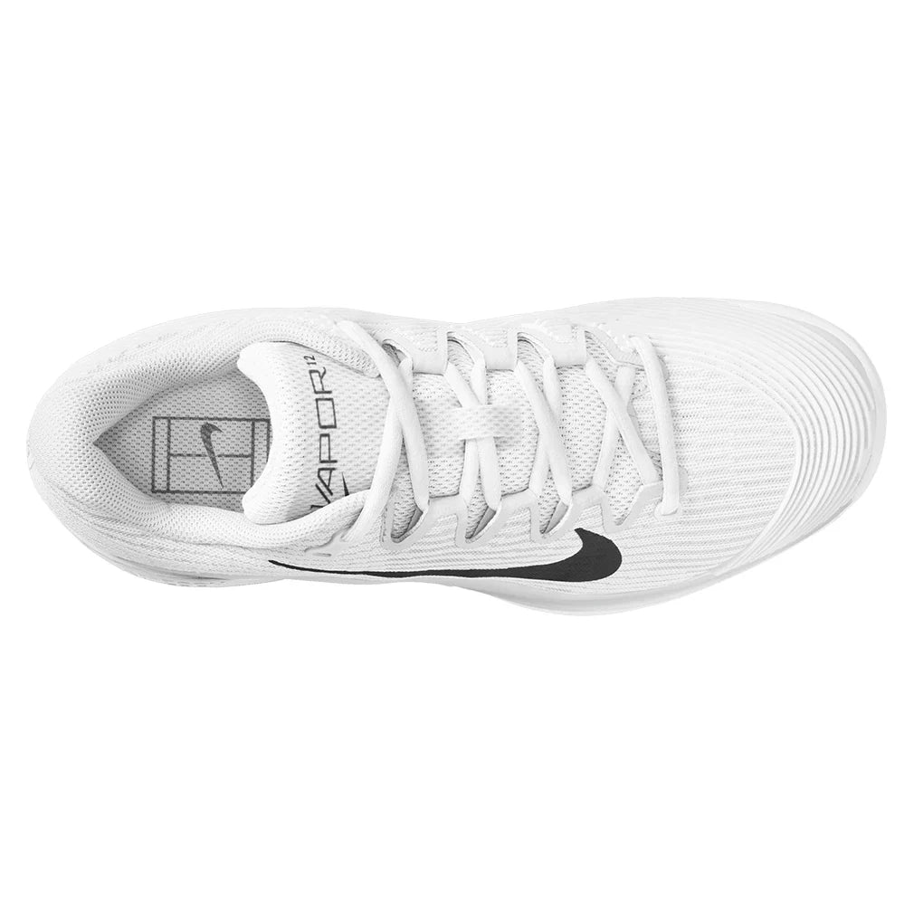 Women's Zoom Vapor 12 Tennis Shoes White and Black