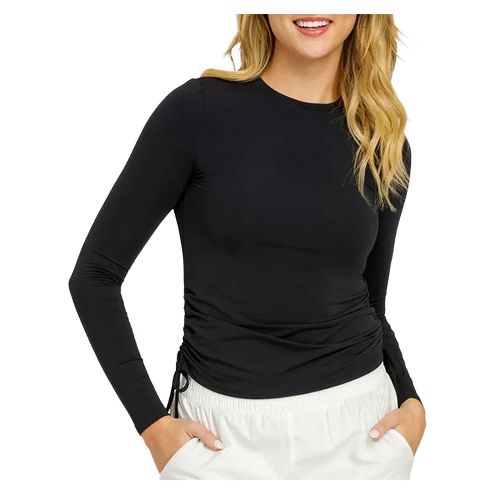 Women's Chandra Long Sleeve Tennis Top Onyx