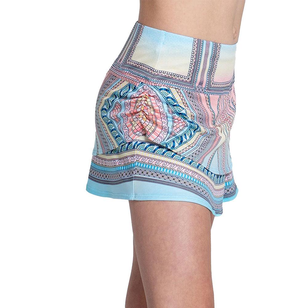 Girls' Lucky Club Ruche Tennis Skort Cool Blue