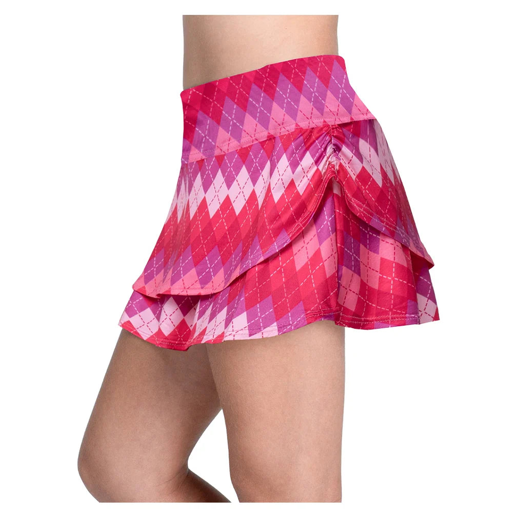Girls' Diamond Court Tier Tennis Skort Mulberry
