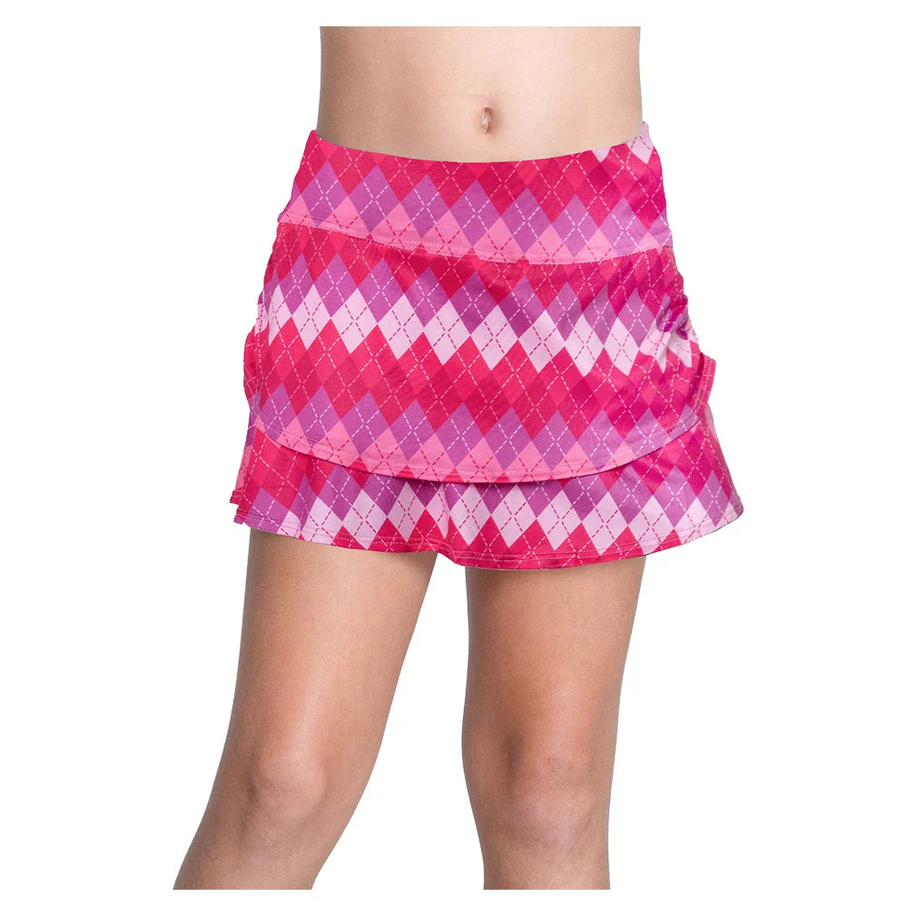 Girls' Diamond Court Tier Tennis Skort Mulberry