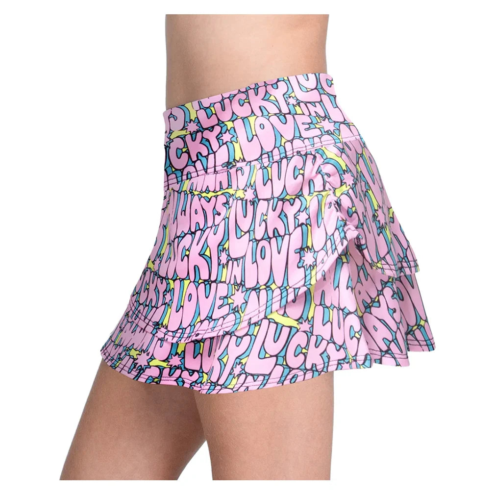 Girls' Bubble Love Tier Tennis Skort Mulberry