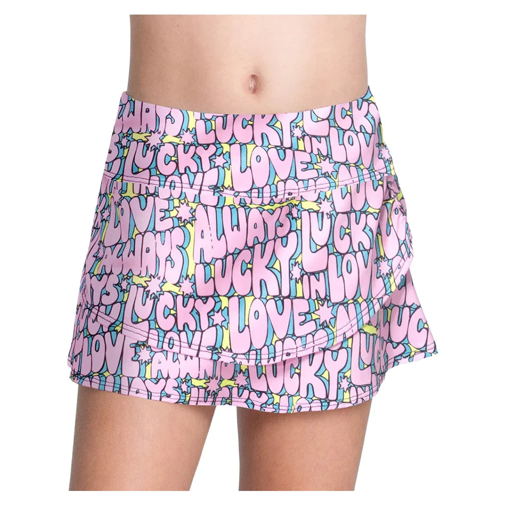 Girls' Bubble Love Tier Tennis Skort Mulberry