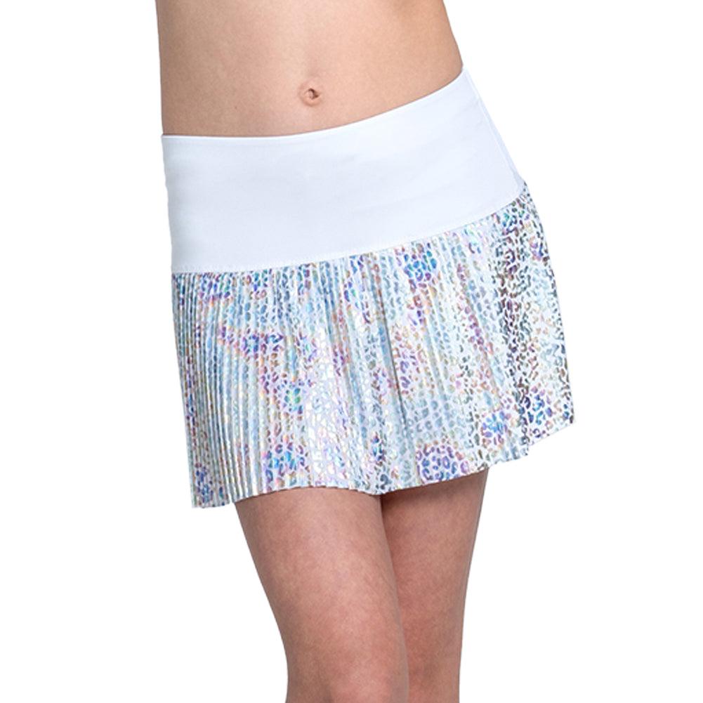 Girls' Leopard Pleated Tennis Skort Rainbow