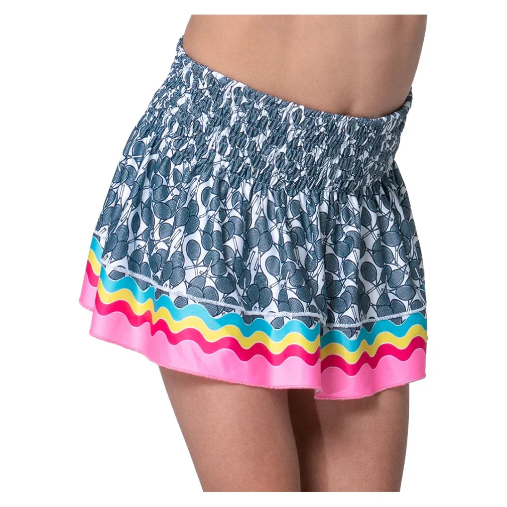 Girls' Hippy Smocked Tennis Skort Mulberry