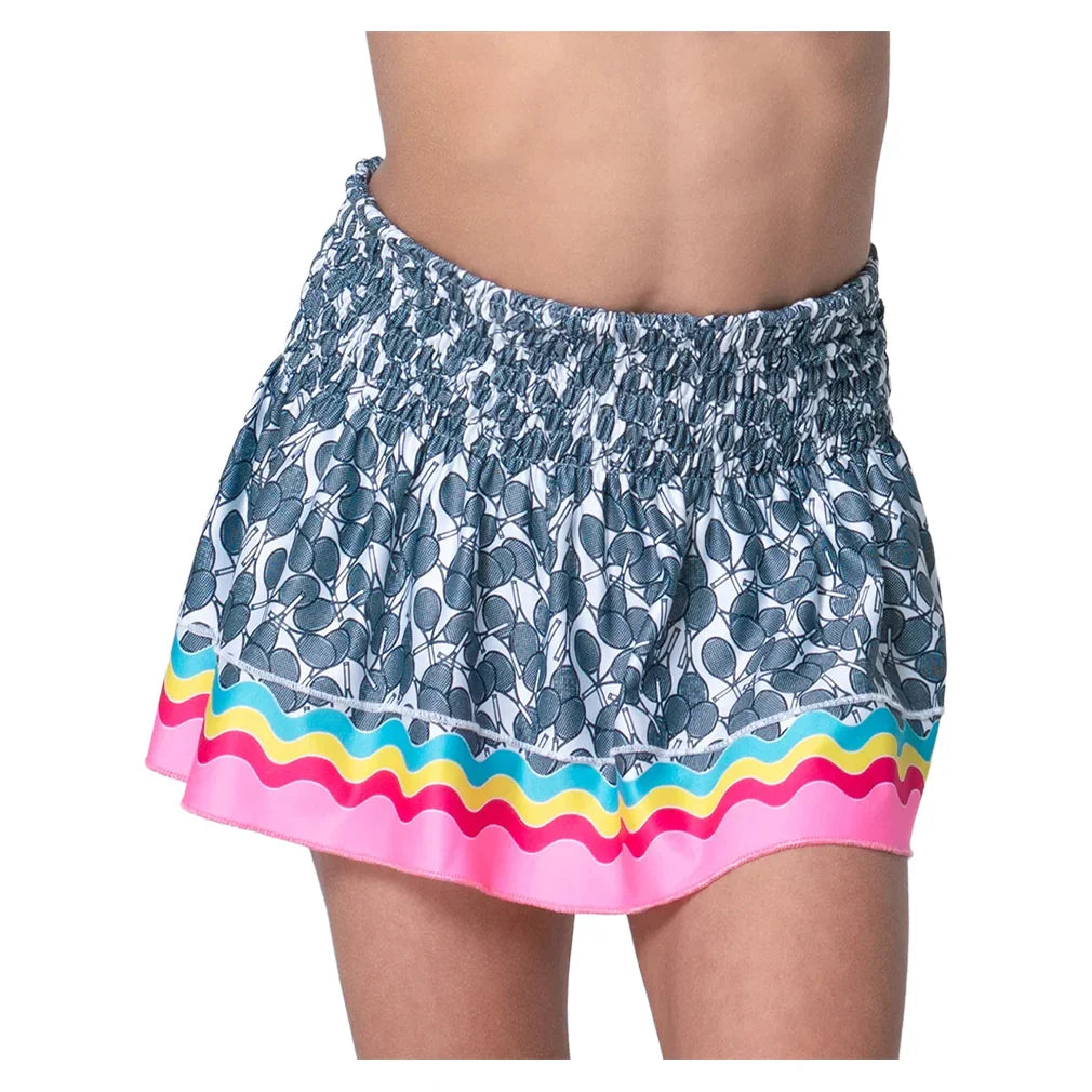 Girls' Hippy Smocked Tennis Skort Mulberry