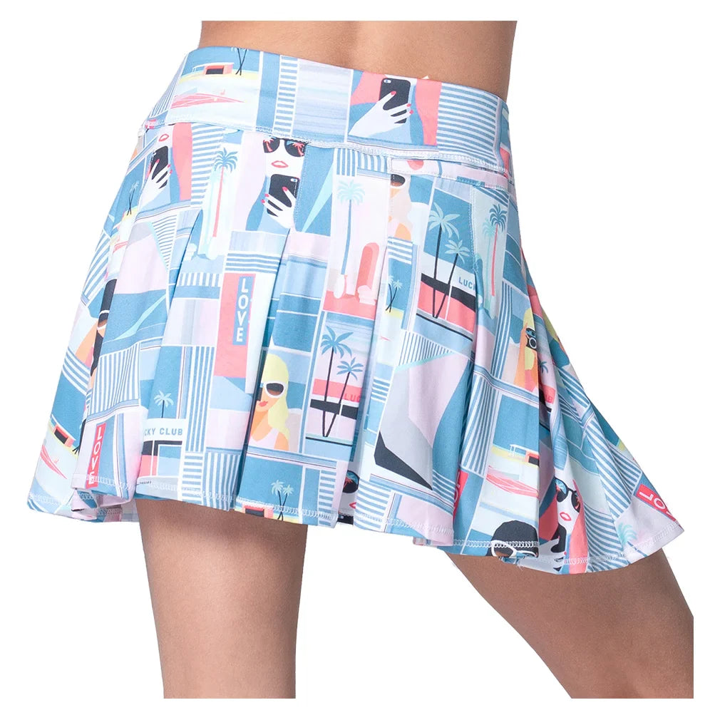 Girls' Linen Nouveau Tennis Skort Periwinkle