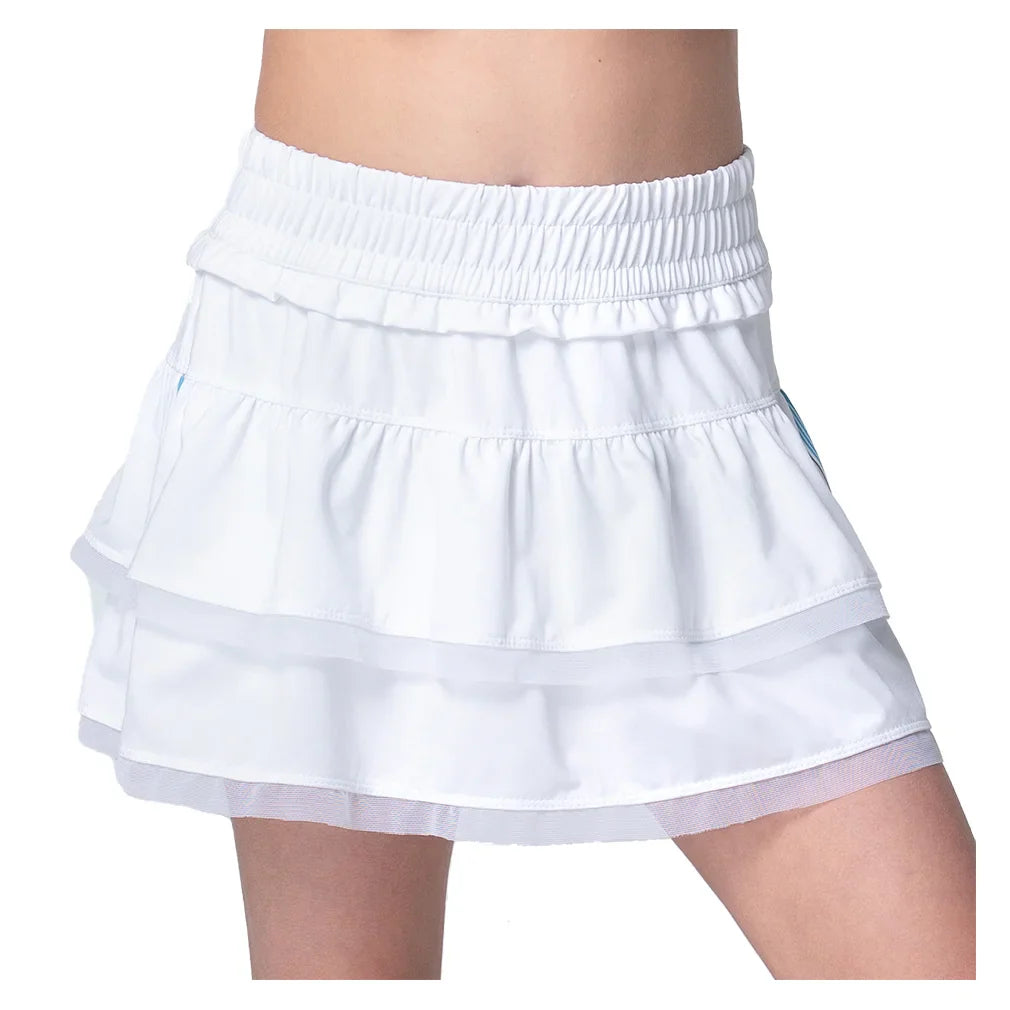 Girls' Linen Play Tennis Skort White